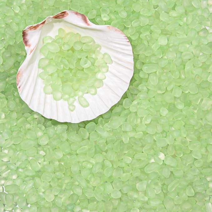 QEQEKAKA Sea Glass Stones for Crafts About 2.75LB Glass Pebbles Gemstones Bulk - Image 5