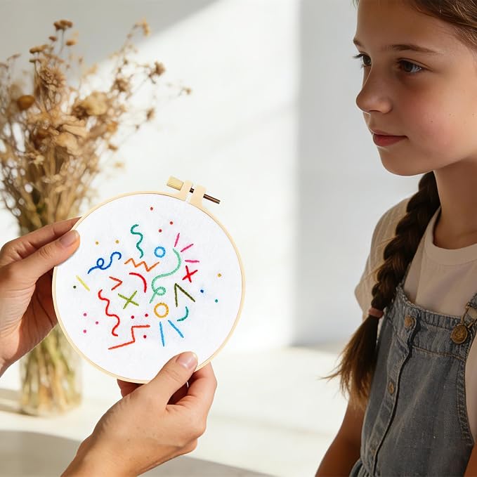 Beginners Embroidery Stitch Practice Kits, Easy Hand Embroidery Starters Kit - Image 3