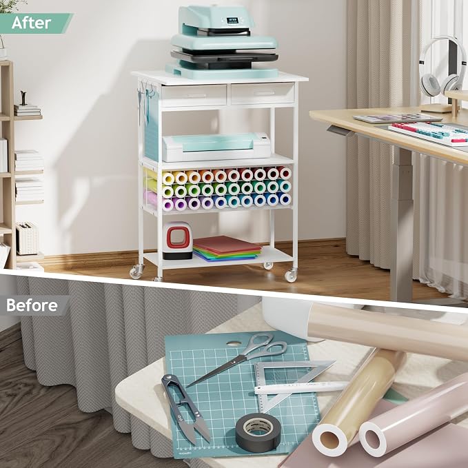 Homsorout Movable Heat Press Table - Image 9