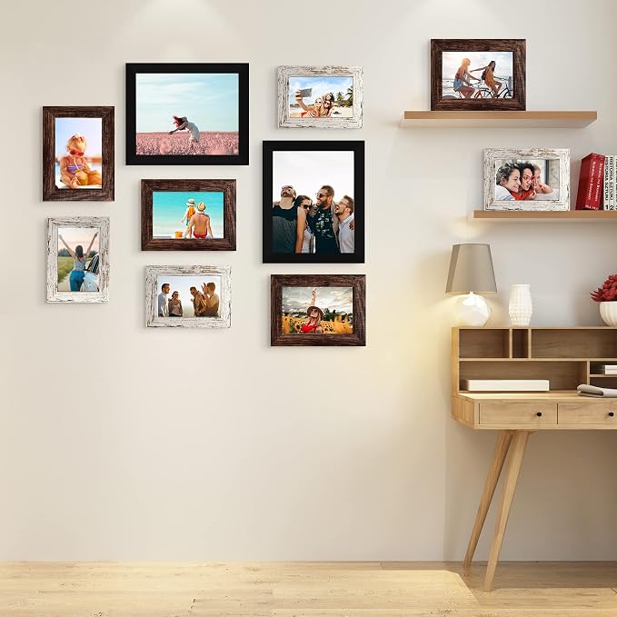 LUCKYLIFE Picture Frame Set 10-Pack, Gallery Wall Frame Collage - Image 2