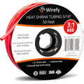 Wirefy 5/16" Heat Shrink Tubing - 3:1 Ratio - Adhesive Lined - a Resistant Heat Shrink - Red - 50 Feet Roll