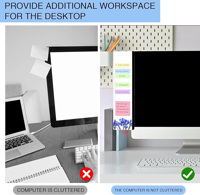 Office Desk Accessories 2pcs Multifunction Computer Monitor Memo Board - Image 3