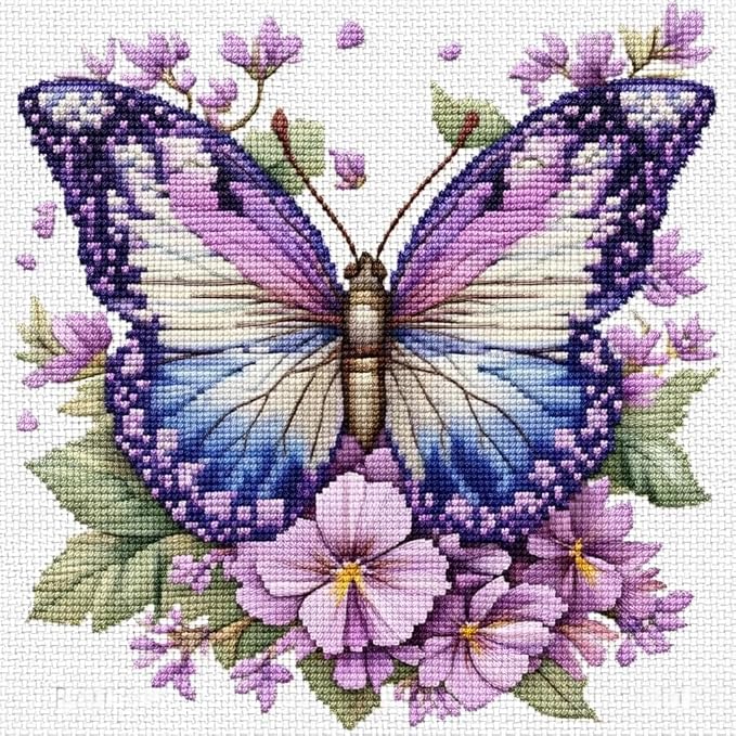 Butterfly Stamped Cross Stitch Kits by askkqtx