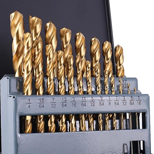 Cobalt Drill Bit Set, 21Pcs (1/16"-3/8") M35 Fully Grounded 5% Cobalt Bits for Hardened Metals, Stainless Steel, Cast Iron and Wooden Plastics, with Metal Index Storage Box