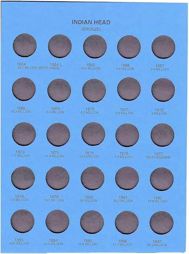 Whitman US Flying Eagle, Indian and Lincoln Cent Coin Folder Five Volume Set - Image 3