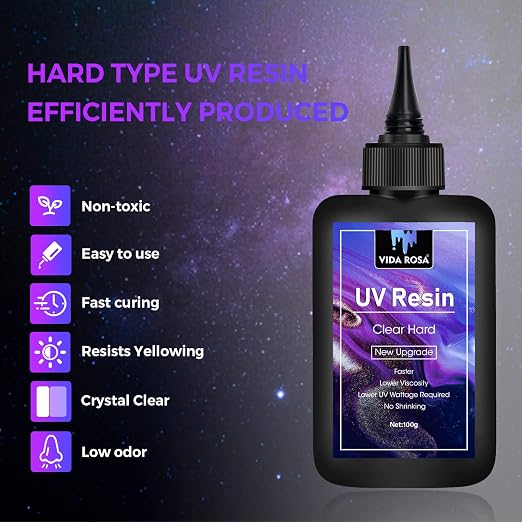 UV Resin 100g- VIDA ROSA RESIN Crystal Clear Hard Ultraviolet Curing Epoxy Resin - Image 3