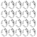 LOKMAN 20 Pack Stainless Steel Hose Clamp Adjustable 1-1/4'' - 2-1/4'' (33-57mm) Worm Gear Hose Clamp, Metal Fuel Line Pipe Clamp for Plumbing, Automotive And Mechanical Application