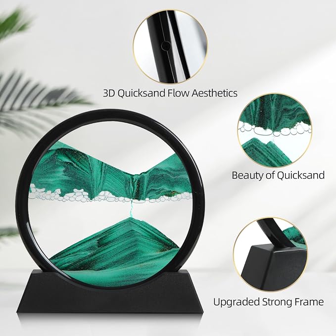 Moving Sand Art Liquid Motion, 3D Deep Sea Sandscape Color Quicksand Decor - Image 3