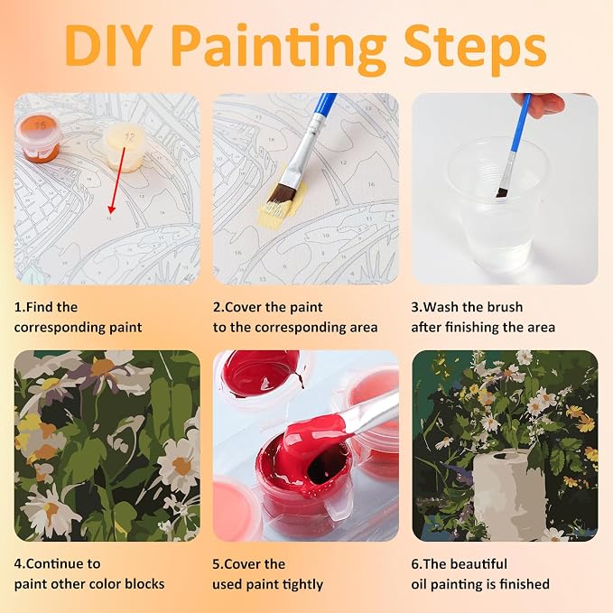 Mandun 3 Pack Paint by Numbers Kit - Image 8
