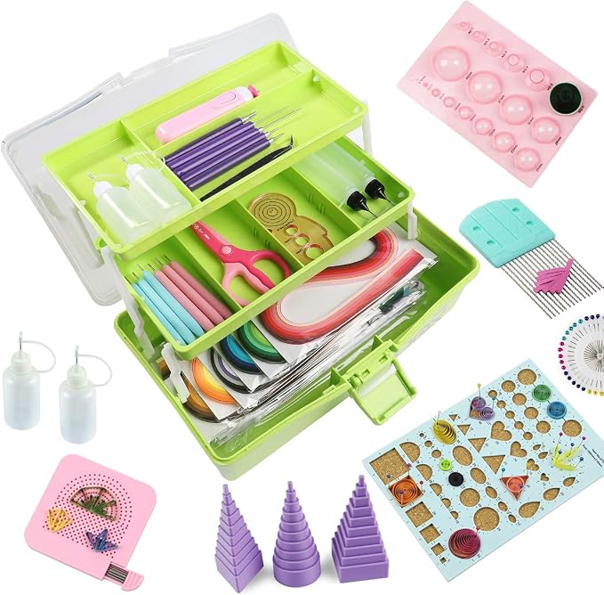 Quilling Kits - All-in-One Quilling Tools Supplies, Paper Crimper, DIY Crafts by IMISNO