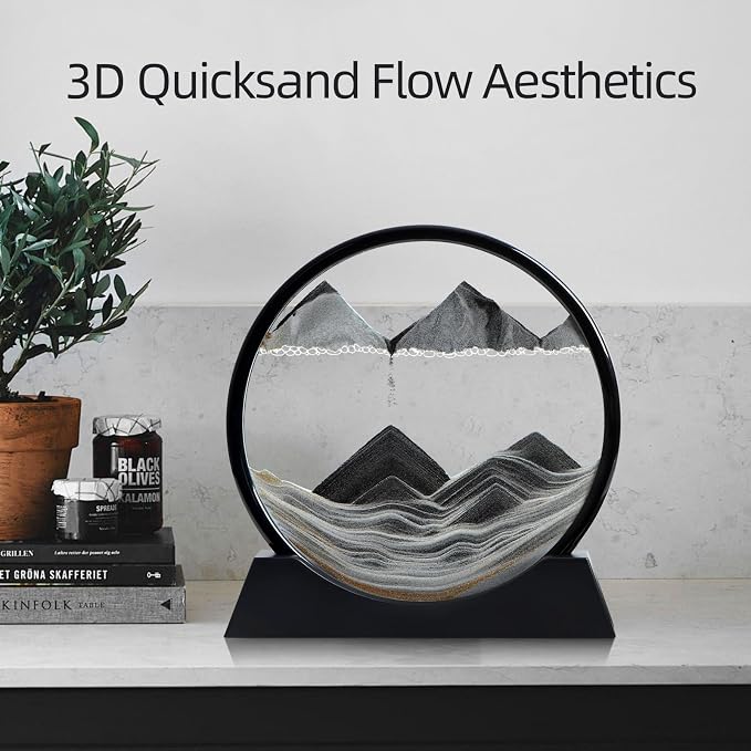 Moving Sand Art Liquid Motion, 3D Deep Sea Sandscape Color Quicksand Decor - Image 4