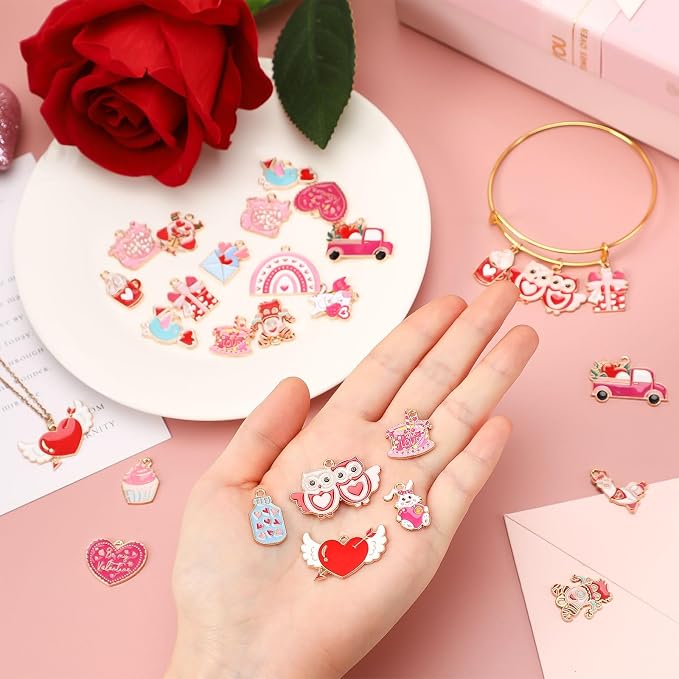 MARFOREVER 40 Pcs/20 Pairs Valentines Charms - Image 4