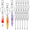 ROADPLUM 12 Pcs Beadable Keychain Bar, Alloy Blank Key Chain Accessories Bulk by ROADPLUM