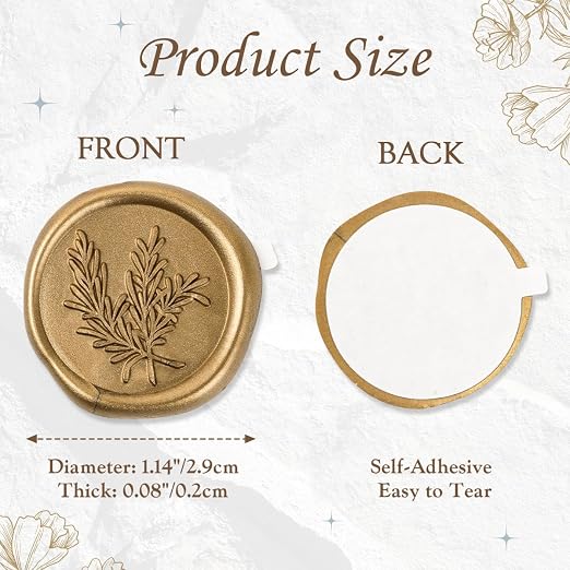 60 Pcs Wax Seal Stickers - Image 2