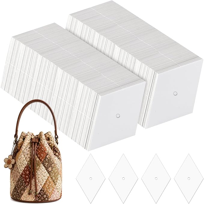 500 PCS 2" Diamond 60 Degrees Piecing Paper Templates, Quilting Templates by Neworkg