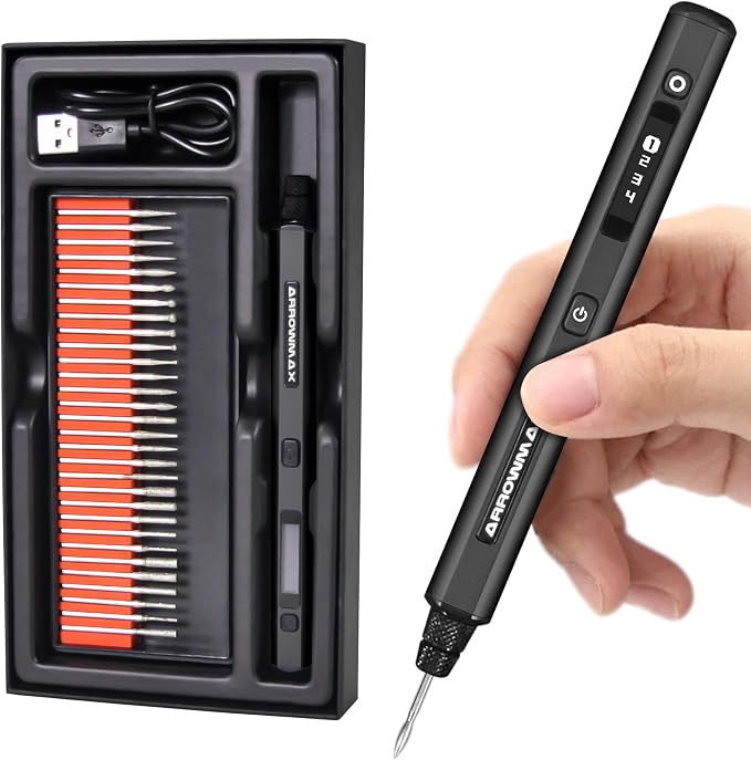 AM ARROWMAX Mini Engraving Pen: Ultimate Cordless Portable Tool by AMARROWMAX