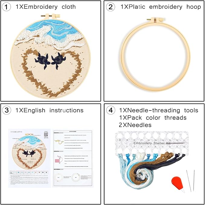 Crafmanoe Beach Embroidery Kits - Image 2