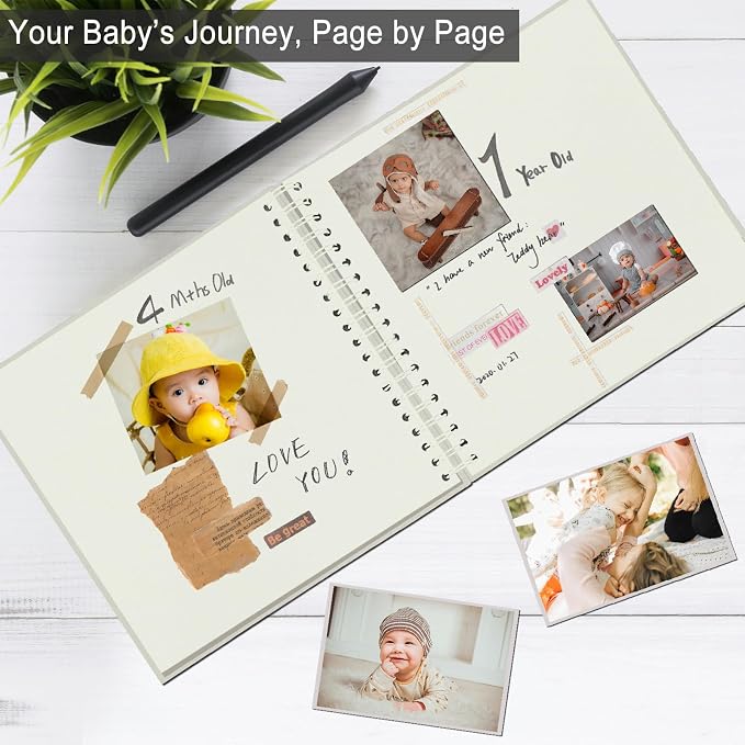 DIY Scrapbook Album 7x7 Inch, Hardcover Kraft Paper Scrap Book Photo Album - Image 2