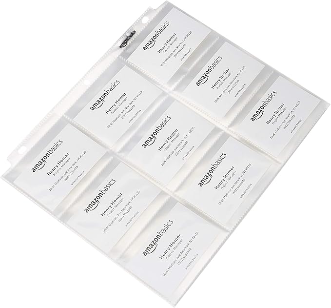 Amazon Basics 9-Sleeve Trading Card Protectors Binder Sheet - Image 2