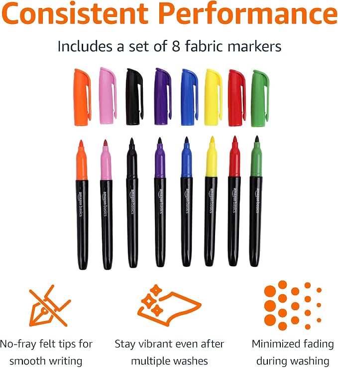 Amazon Basics Vibrant Fabric Markers - Image 2