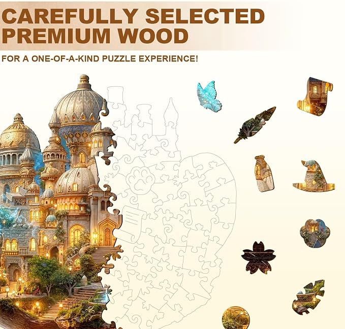 Gifts for Women Men Magic Lamp World Puzzles Adults Gift Wooden 190 Pieces 13.4 - Image 3