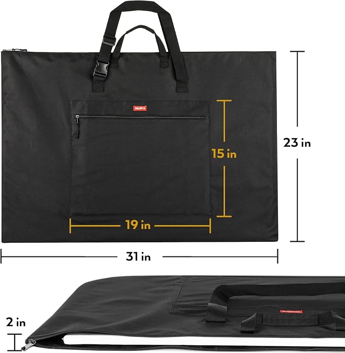 Nicpro Light Weight Art Portfolio Bag, 23 x 31 Inches Art Portfolio Case - Image 2