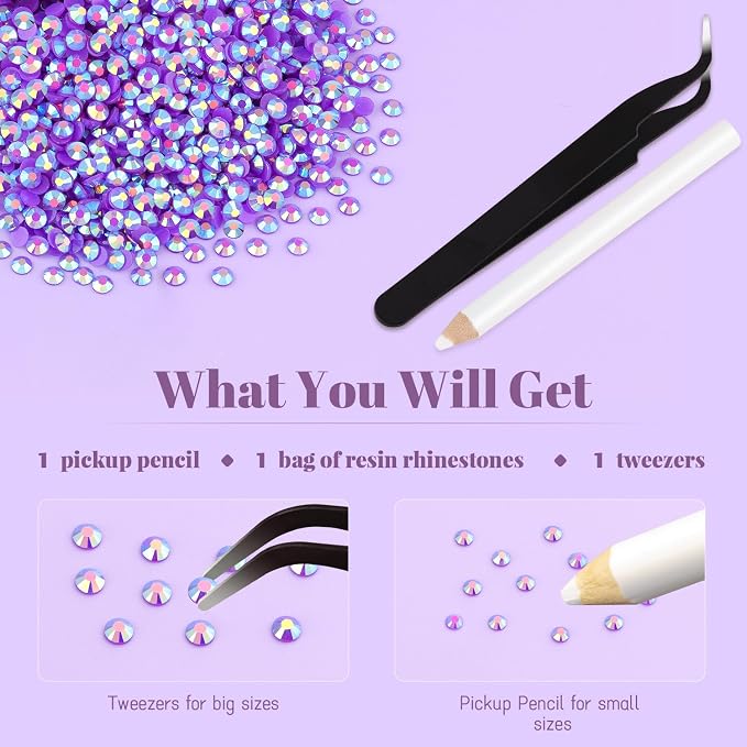 8000PCS 3mm Resin Jelly Rhinestones in Bulk, Bedazzling Flatback Crystals - Image 7