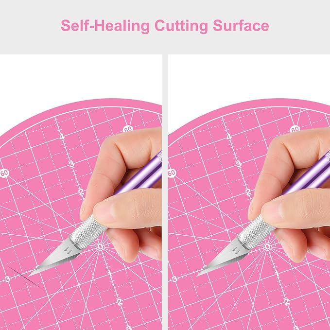 Headley Tools 10"x10" Round Rotating Cutting Mat, Self Healing Mat - Image 5
