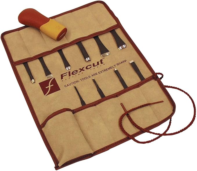 FLEXCUT Wood Carving Tools | 11 Piece Craft Carver Set | Includes 10 1095 High - Image 4