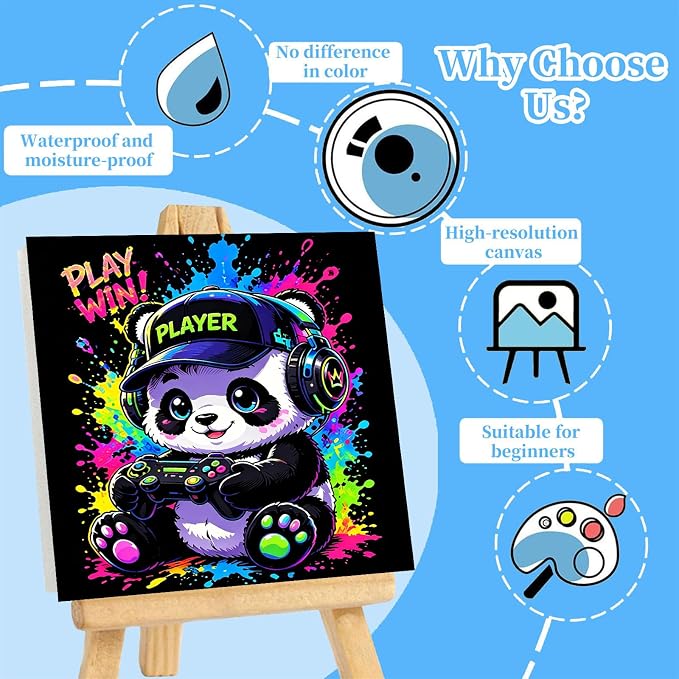 4 Pack Paint by Numbers Kit for Kids - Image 3