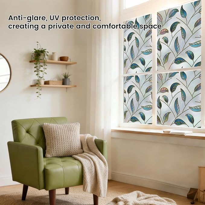 DKTIE Static Cling Decorative Window Film Vinyl Non Adhesive Privacy Film - Image 5