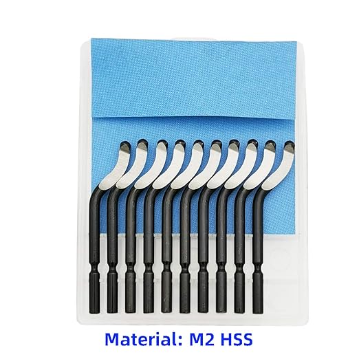 Deburring Tools Kit,Swivel Head Deburring Tool,Removing Burr for Metal Aluminum, Copper, Brass,PVC,Resin and Plastic Pipes,Tubes,with Extra 10 HSS Blades