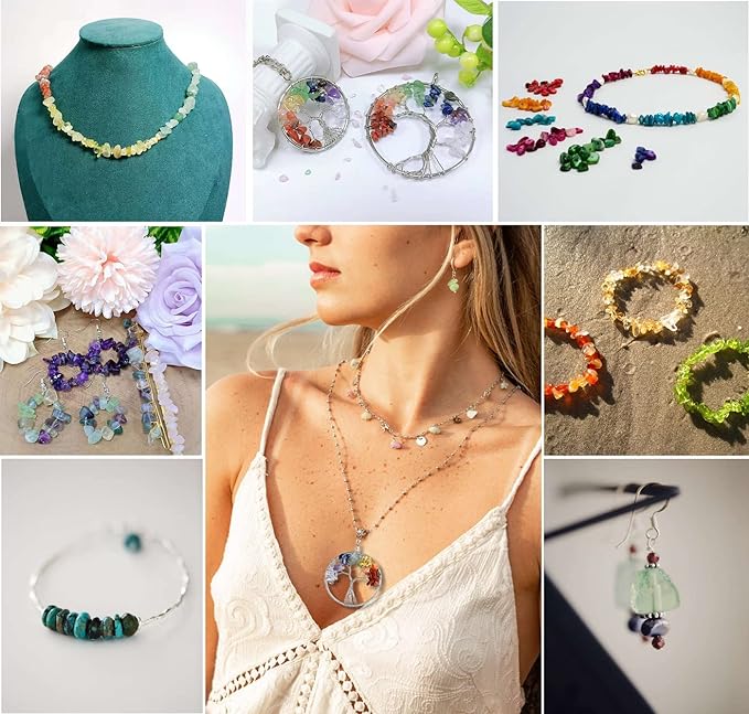 LAIDANLA Yellow Aventurine 400pcs Natural Chip Stone Beads 5-8mm Healing - Image 4