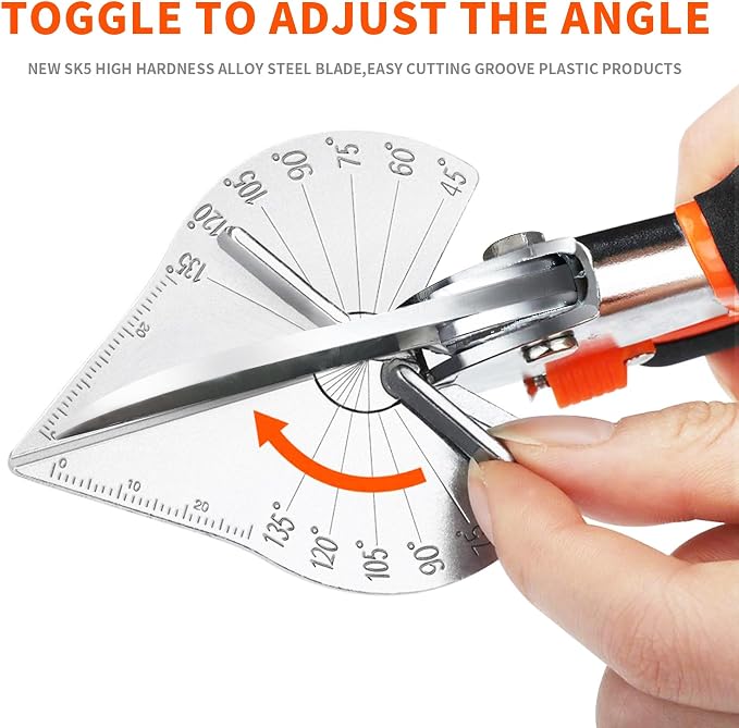 GARTOL Miter Shears, 45-135 Degree Adjustable Angle Scissors, Quarter Round - Image 6