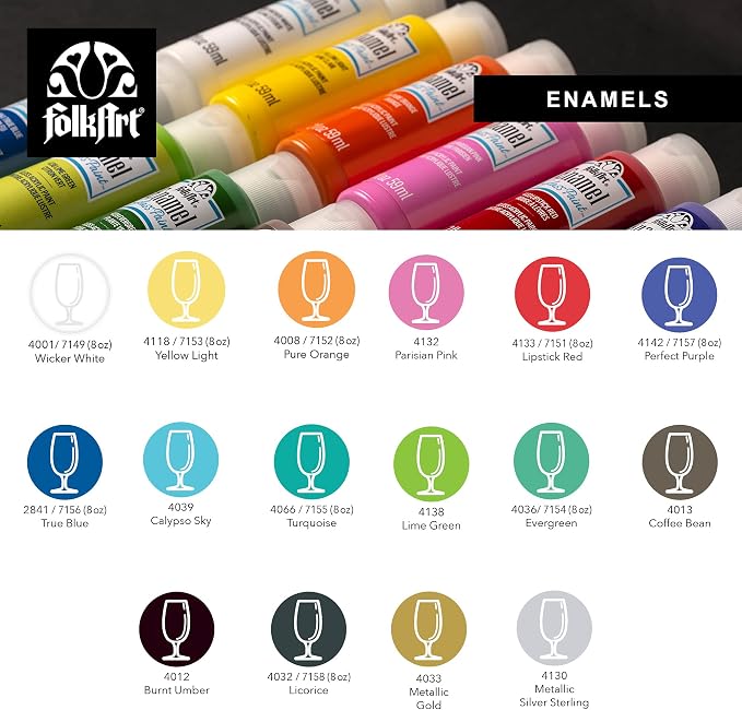 FolkArt Gloss Finish Acrylic Enamel Craft Set Designed - Image 3