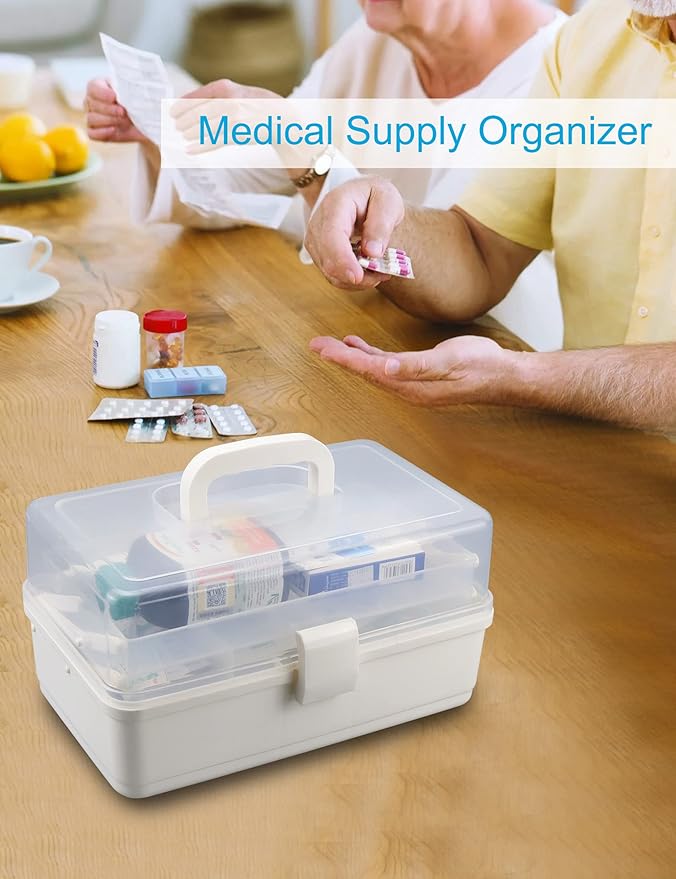 3 Layer Multipurpose Storage Box White Tackle Box Organizer - Image 4