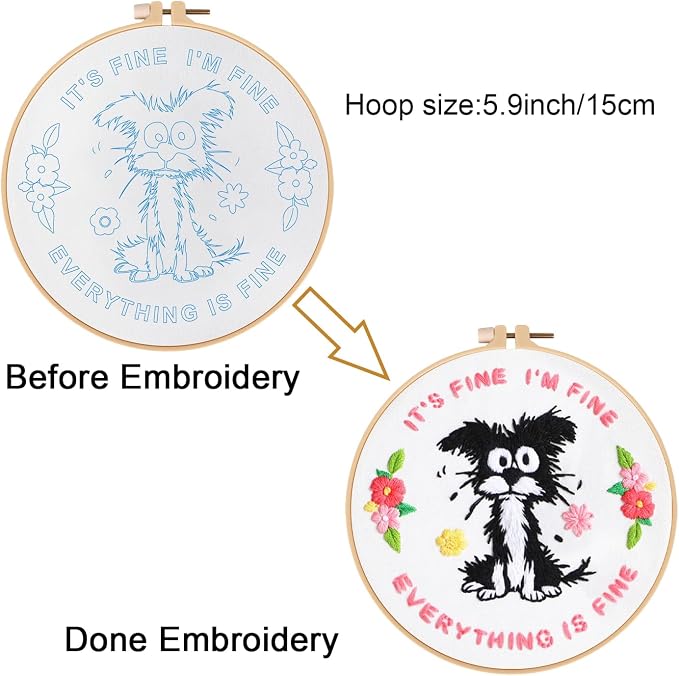 Louise Maelys Funny Dog Embroidery Kits - Image 3