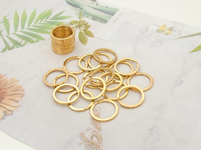 20 Pack Key Ring Keychain 1 Inch 25mm Diameter Metal Flat Split Key Chains Rings - Image 5