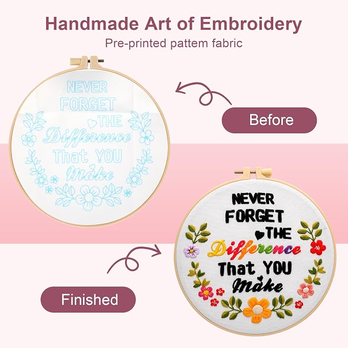 Haootadiy Beginner Embroidery Kit - Image 3