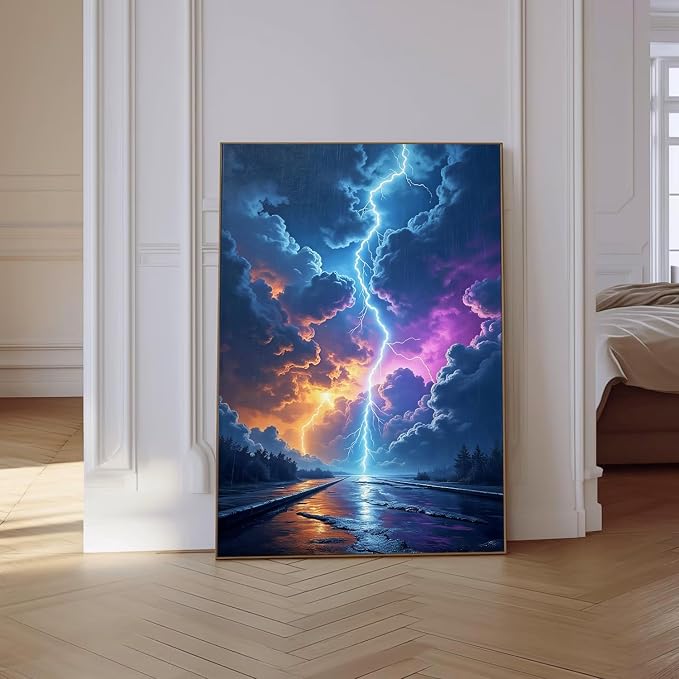 VeGuude Diamond Art Kits for Adults, Colorful Lightning 5D Diamond Painting - Image 2