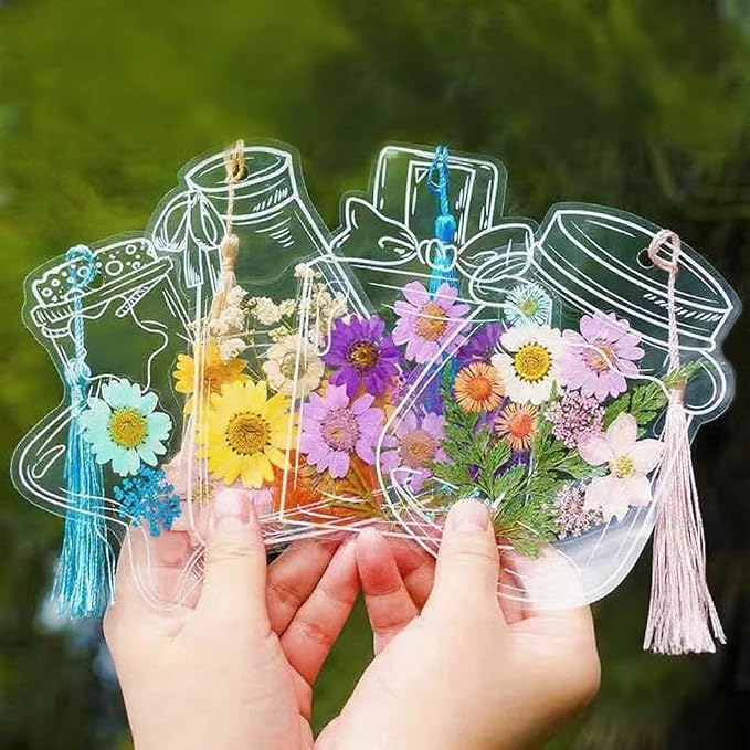 LiveOnce 60pcs DIY Dried Flower Bookmarks - Image 8