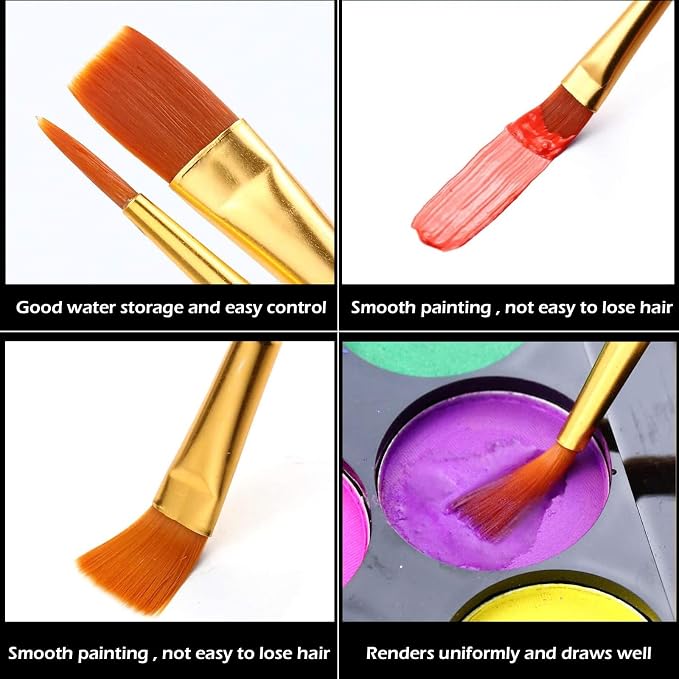 Acrylic Paint Brush Set, Nylon Hair Brushes - Image 7