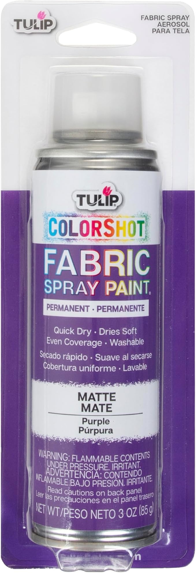 Tulip ColorShot Instant Fabric Spray Paint, Permanent Color Spray-On Fabric by Tulip