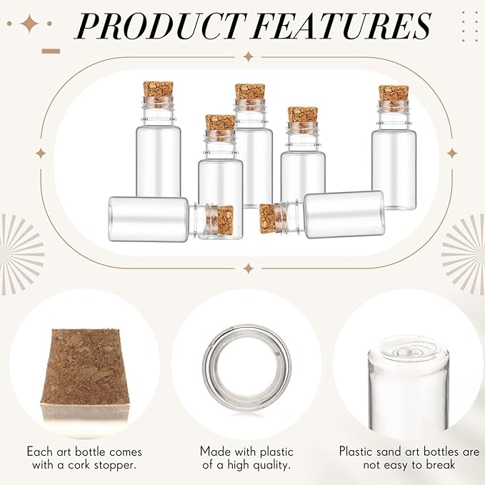 Bokon 25set 10ml Mini Plastic Bottles - Image 4