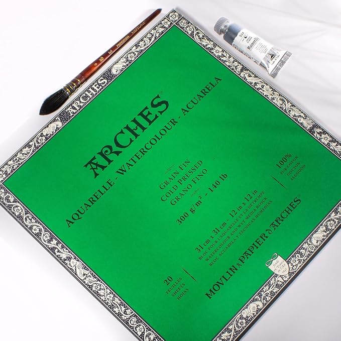 Arches Watercolor Block 12x12-inch Natural White 100% Cotton Paper - Image 2