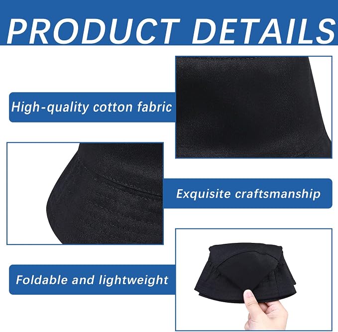 Bucket Hats Bulk Solid Color DIY Blank Hat Bucket Hats - Image 2