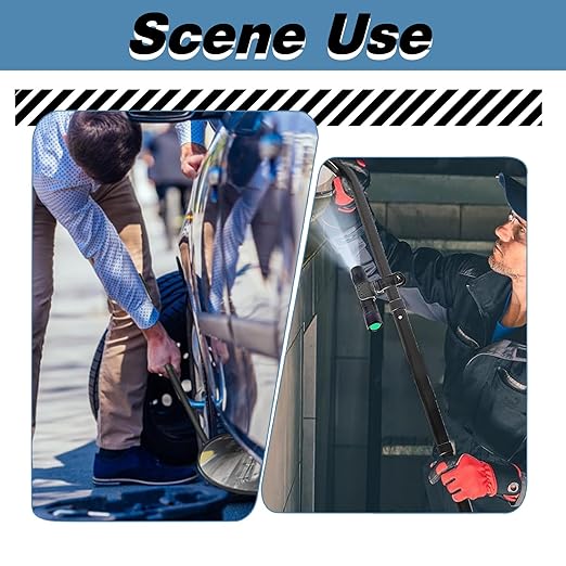 Under Vehicle Inspection Mirror, 12 inch Inspection Mirror with Wheels and LED Light,Handheld Inspection Mirror for Entry Security, Parking lot Security, auto Maintenance