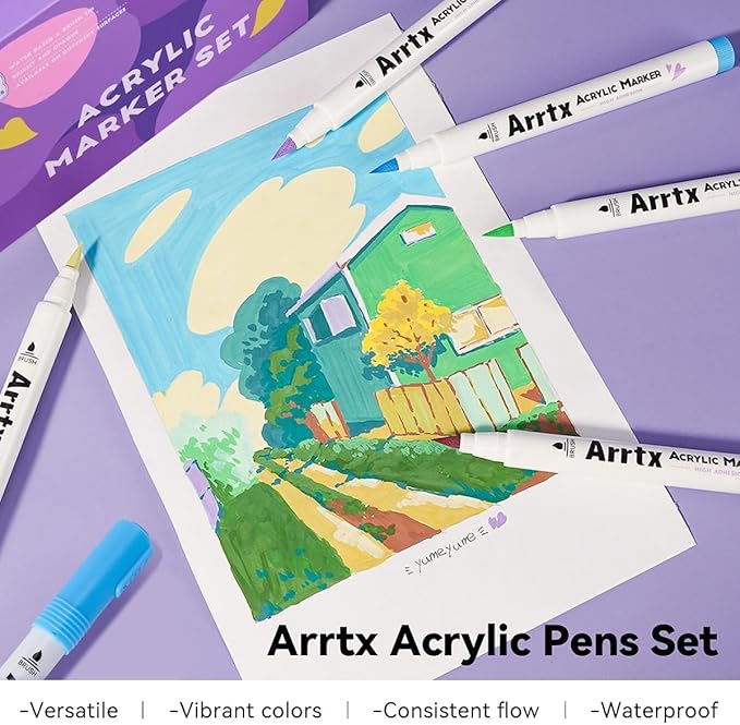 Arrtx 30 Colors Acrylic Paint Pens - Image 4
