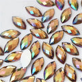100 Pcs 15x7mm AB Colorful Jewels Gems Rhinestones by UYTRDVG