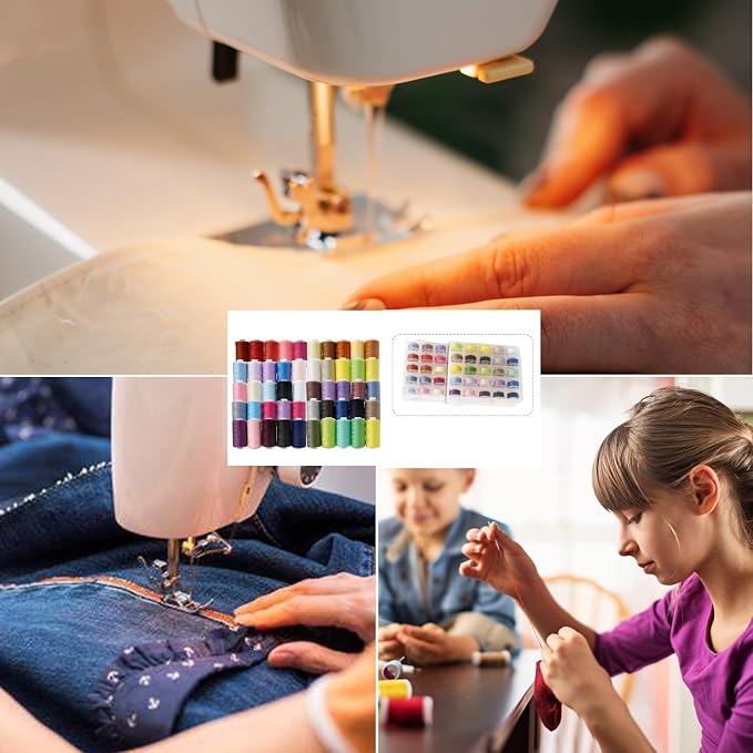 100Pcs Bobbins Sewing Threads Kit 50 Colors 500 Yards Sewing Polyester Thread - Image 4